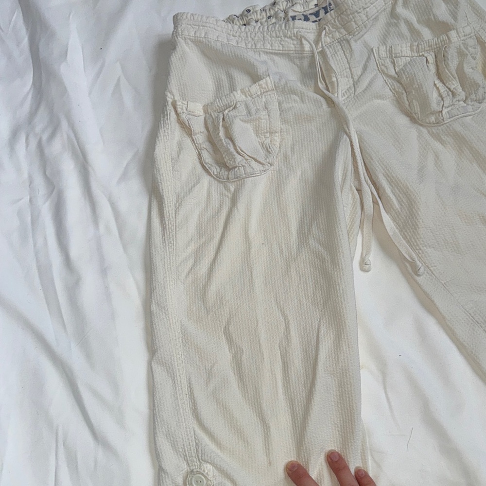 Victoria's Secret 90s Y2K Cream Lounge Pants with PINK Logo - Picture 11 of 11
